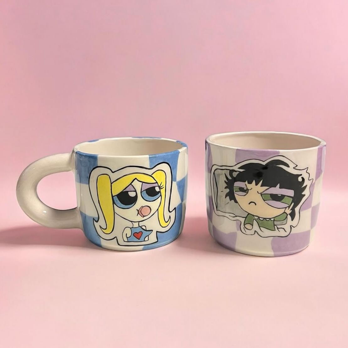 Powerpuff Girls Seramik Kupa – 350 ml (Bubbles & Buttercup)
