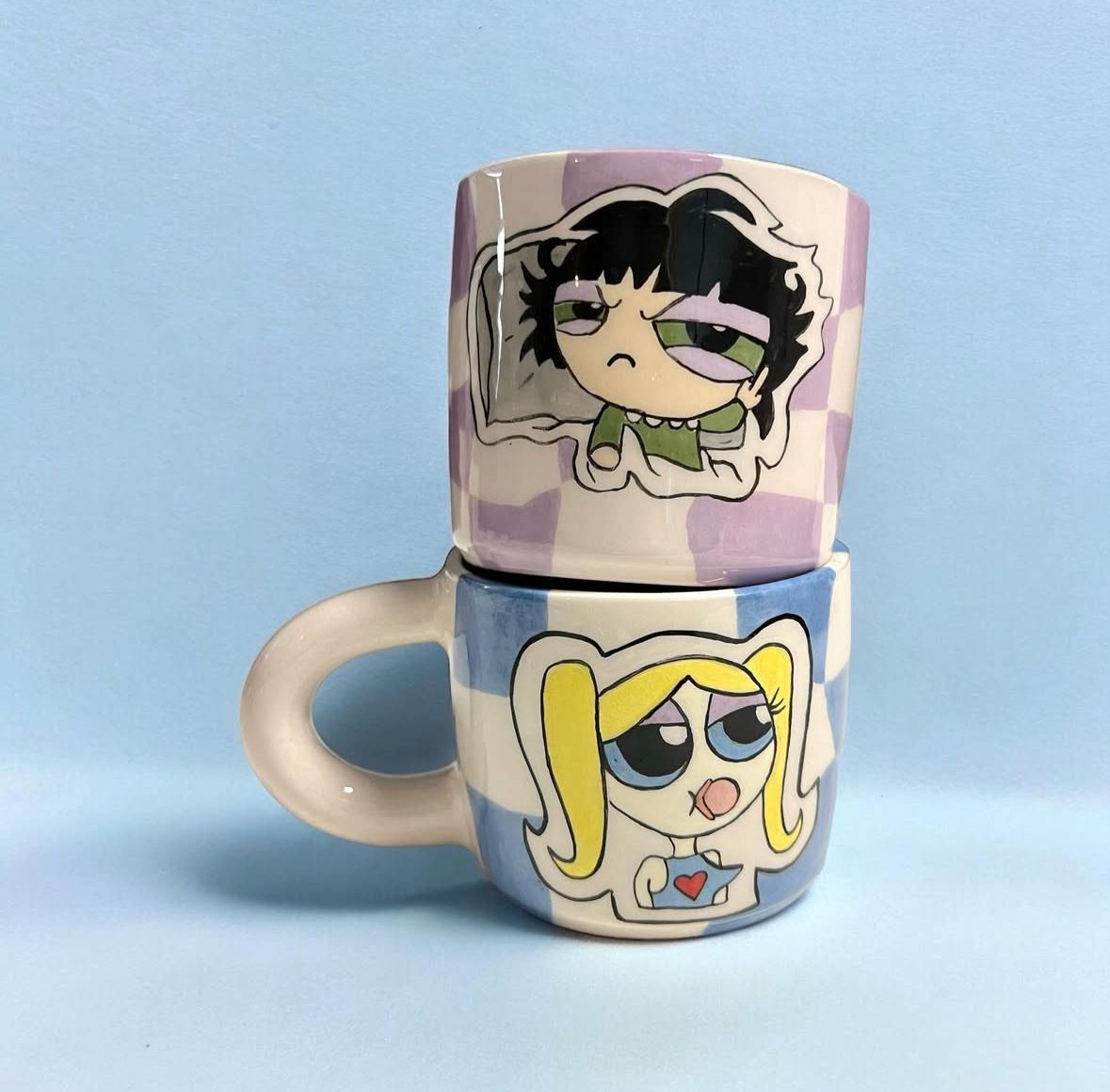 Powerpuff Girls Seramik Kupa – 350 ml (Bubbles & Buttercup)