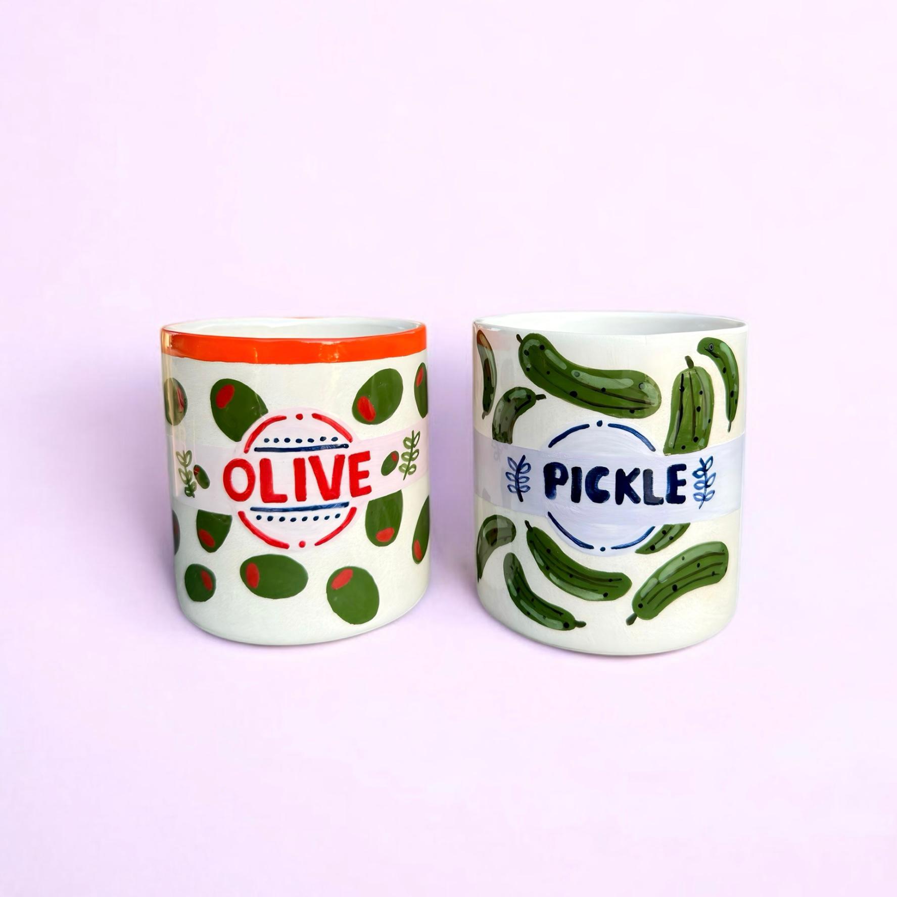 Olive & Pickle – El Yapımı Seramik Kupa Serisi