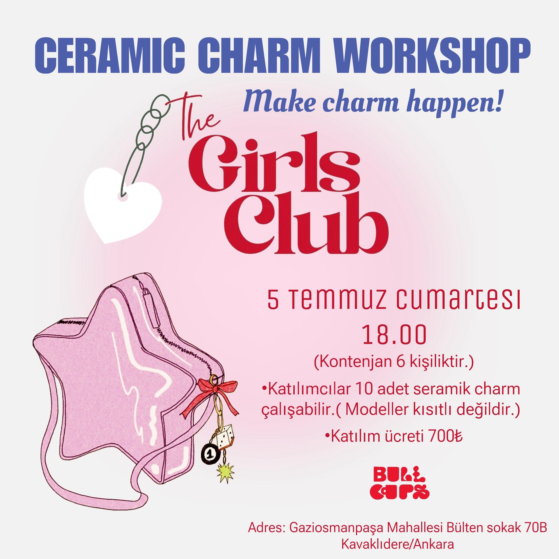 Ceramic Charm Workshop – Girls Club Edition 5 Temmuz